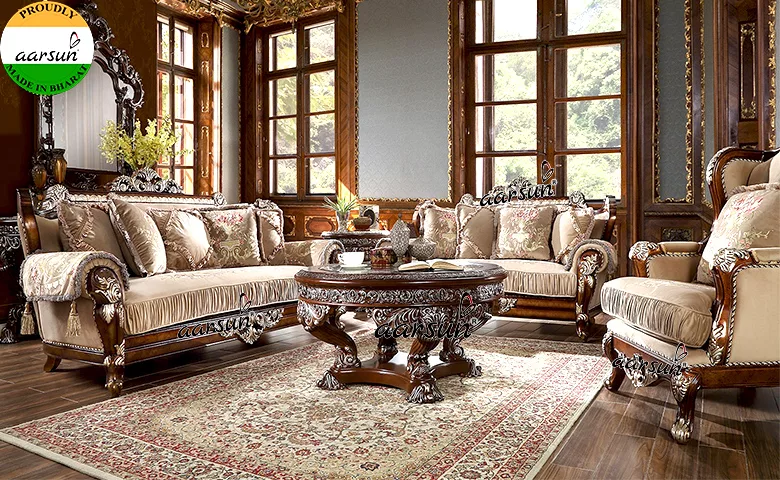 Image for Luxury Teak Sofa Set