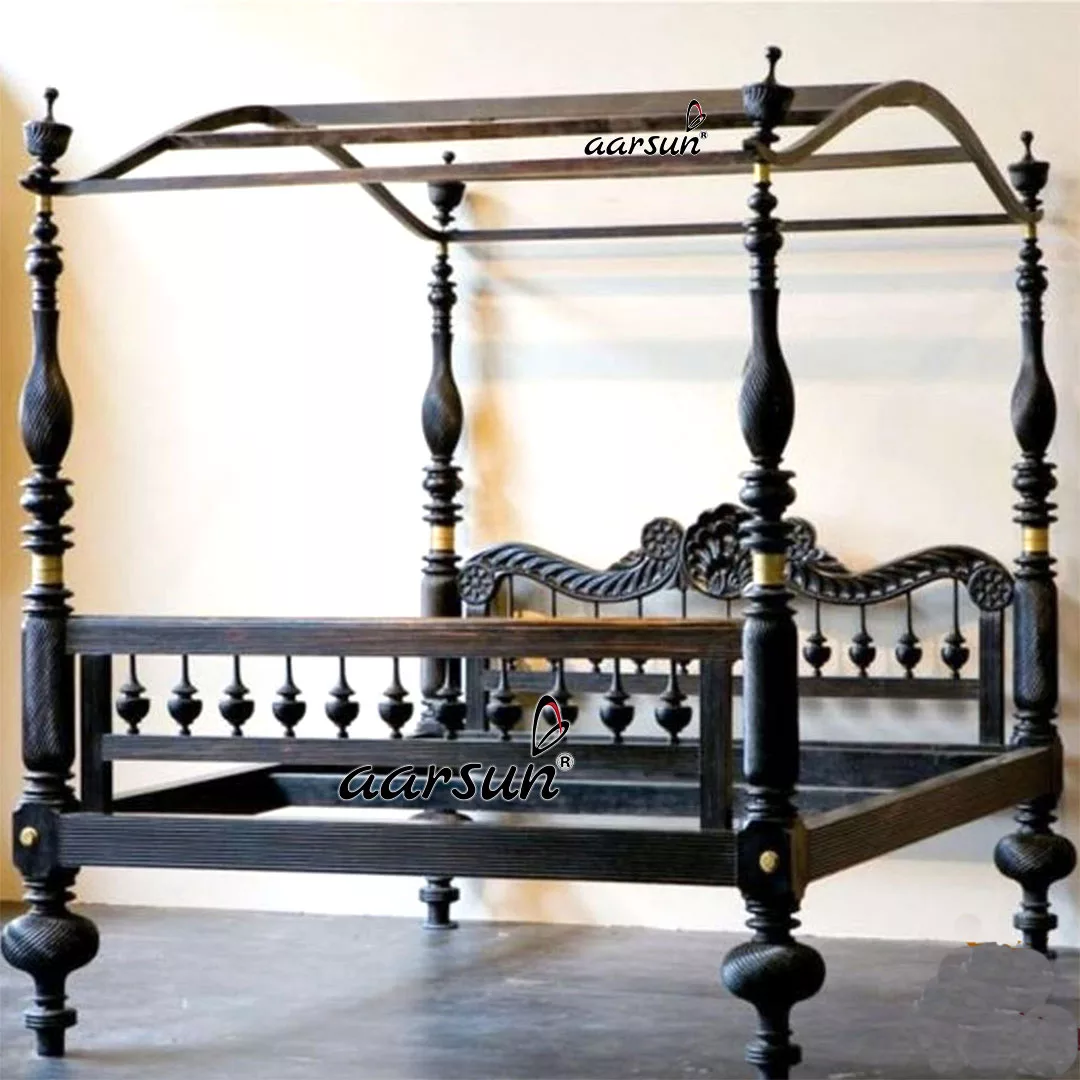 Vintage Style Four Poster Bed