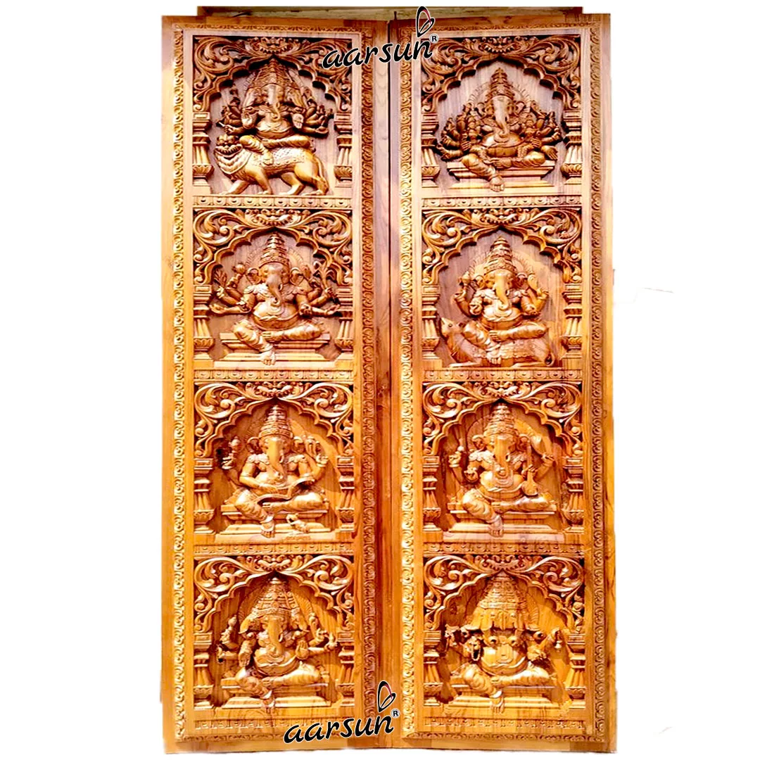 Lord Ganesha Double Door Design