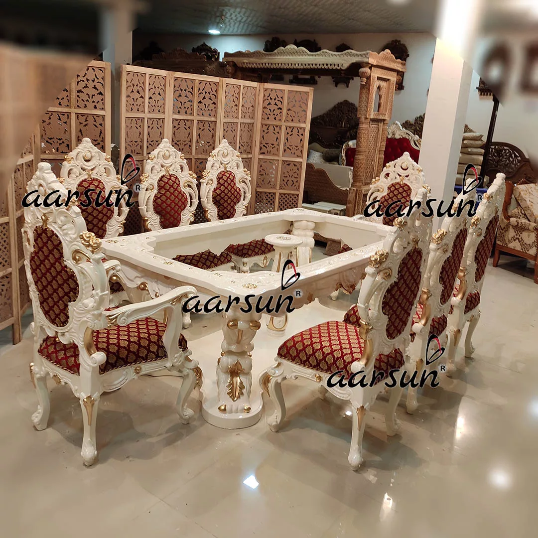 Premium 8 Seater Off White Dining Set-A