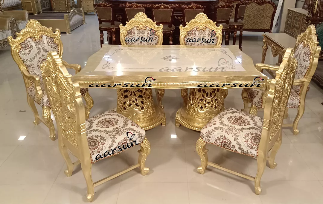 Luxury Dining Table set in Gold