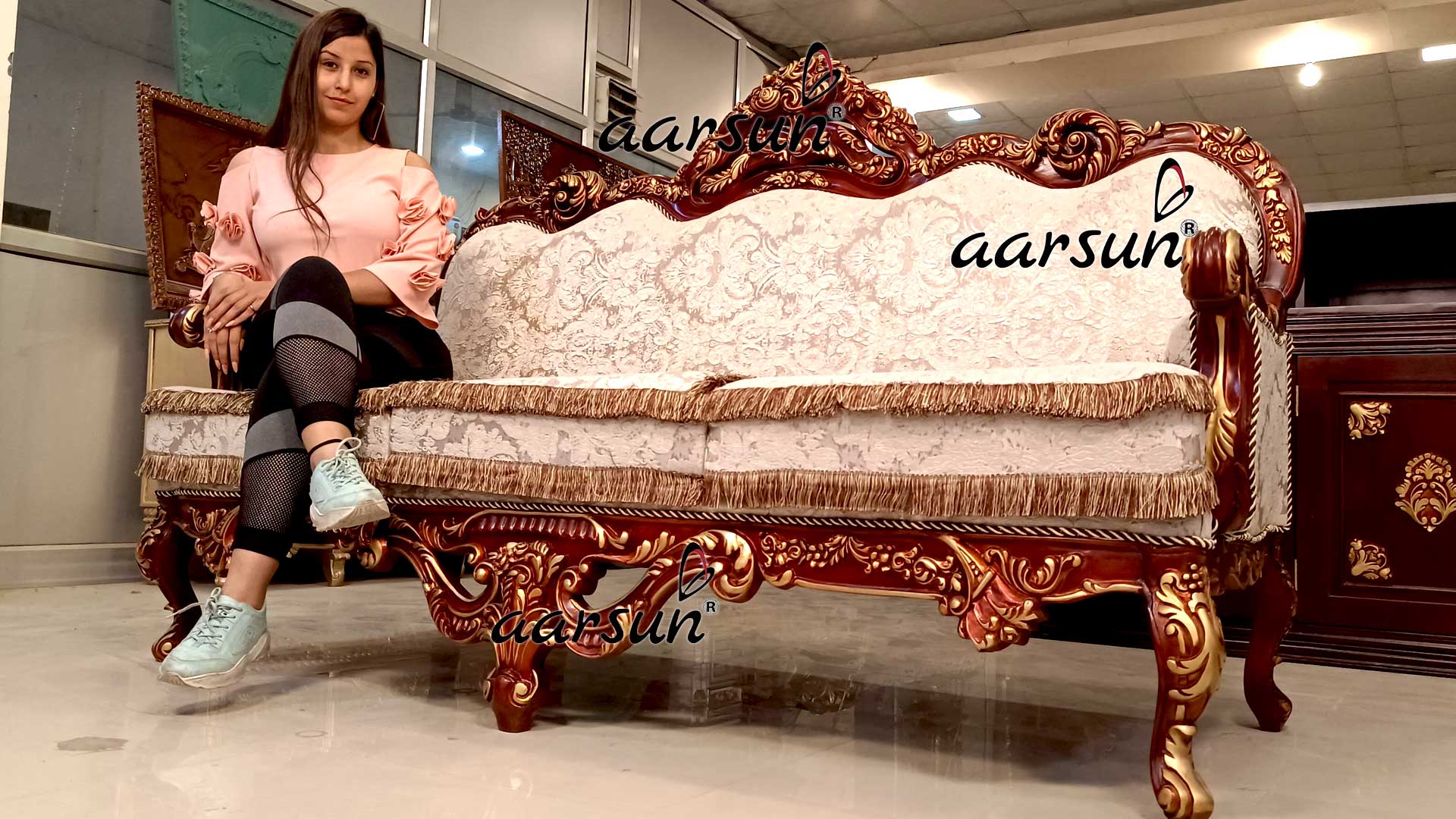 Aarsun 3 Seater Luxury Sofa-C