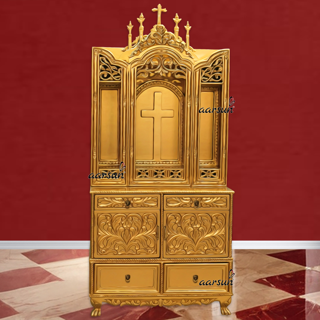 Stunning Gold Painted Wooden Altar