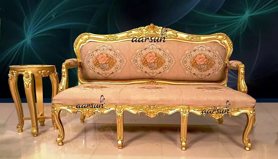 French Design Sofa in Gold