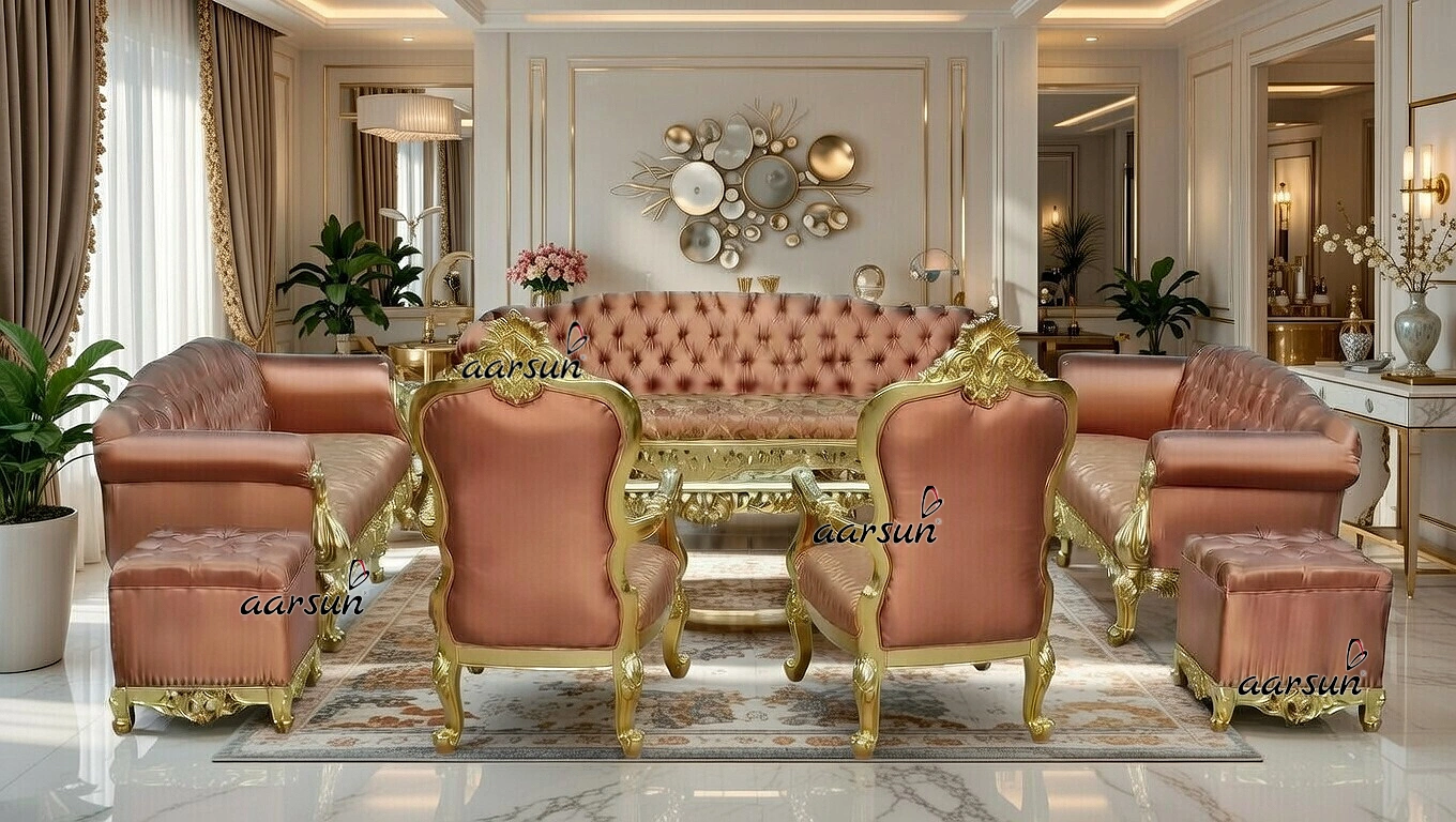 Incredible Sofa Set for Royal Living Room, Carved Furniture