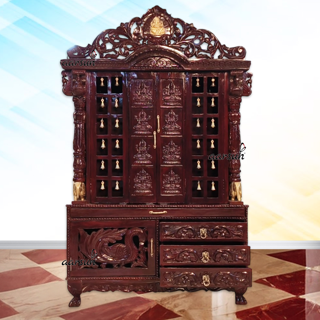 wooden pooja mandir