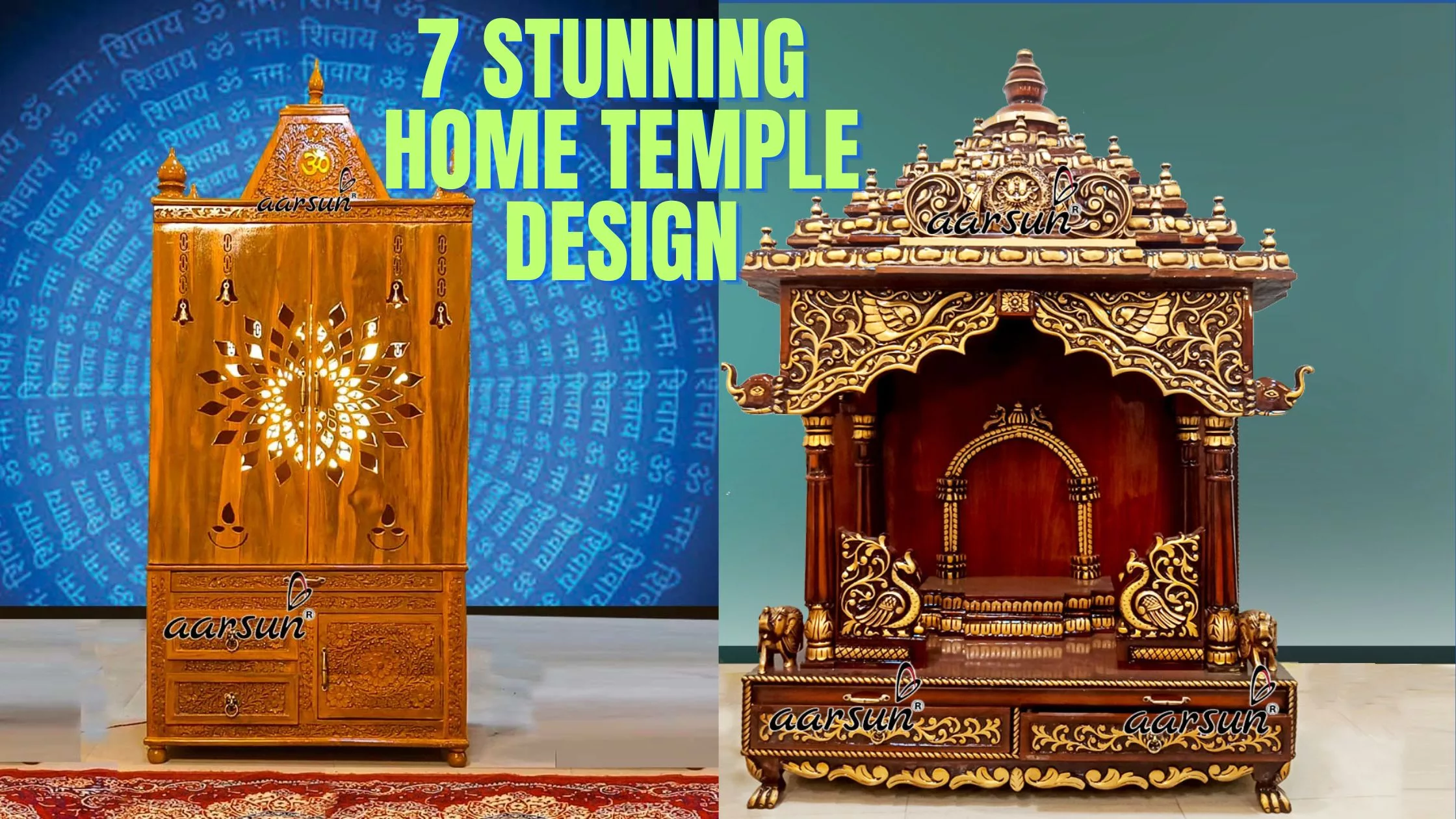 7 stunning home temple design ideas wood mandir