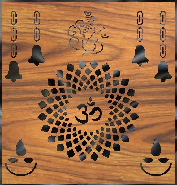 Om Jali Design for Mandir for LED lights style by Aarsun