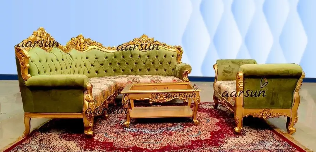 corner sofa concept design in green