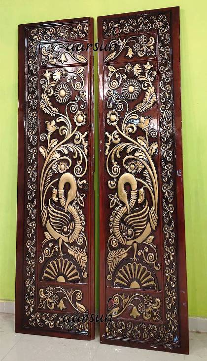Designer Teak Wood Main Door YT-591