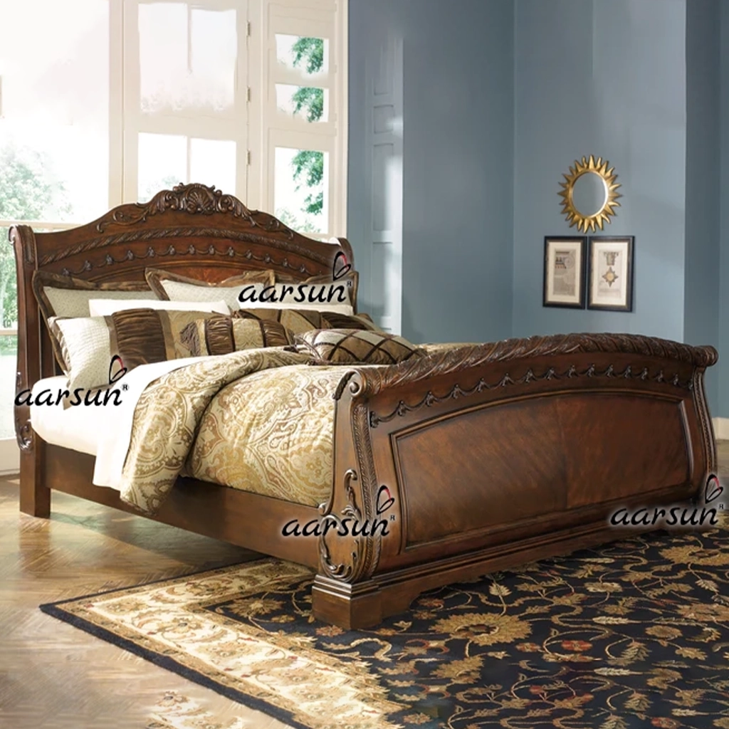 Royal Wood sleigh bed by Aarsun