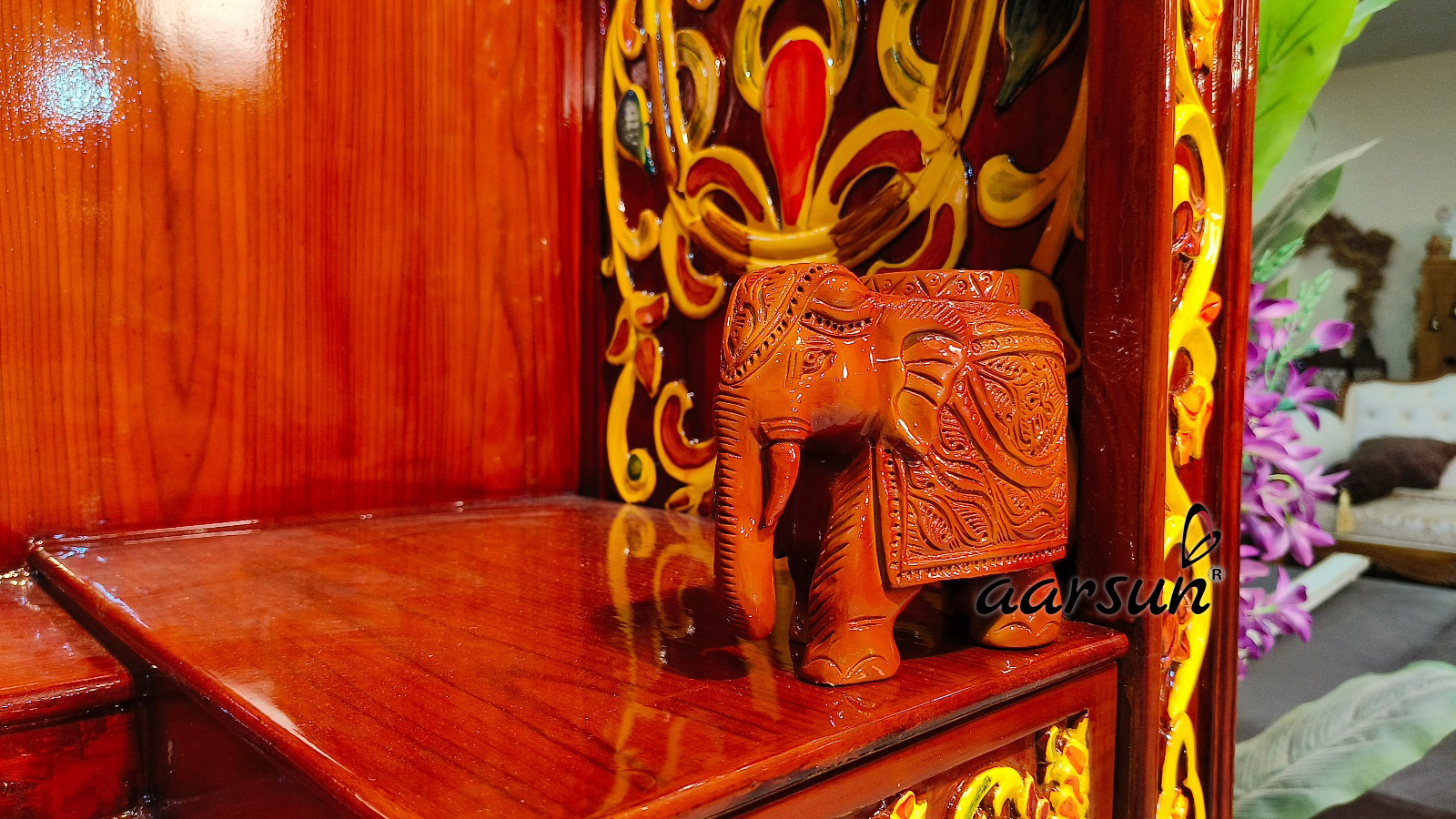 Wooden temple in solid wood