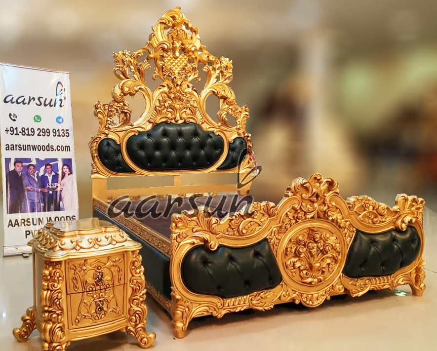 top design bedroom set golden