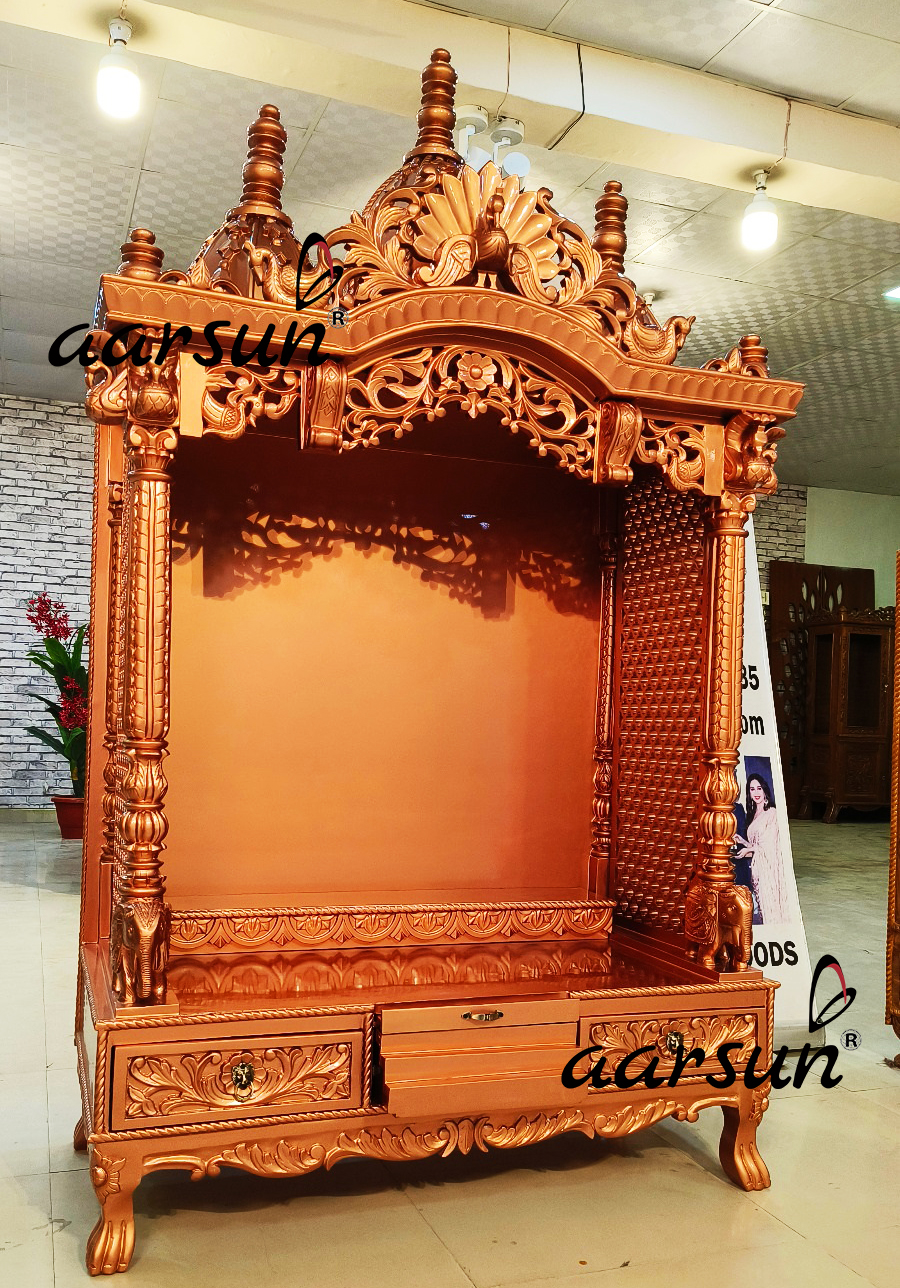 best design of wood temple home mandir pooja unit