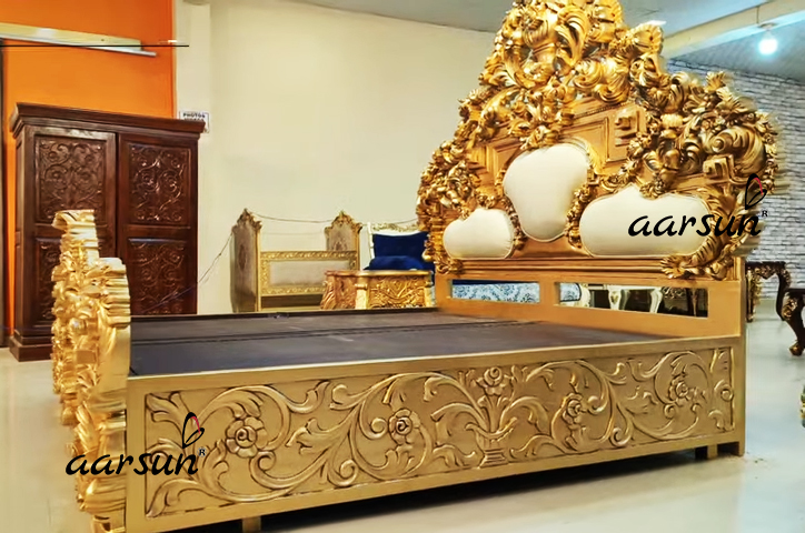 Carved King Size Bed