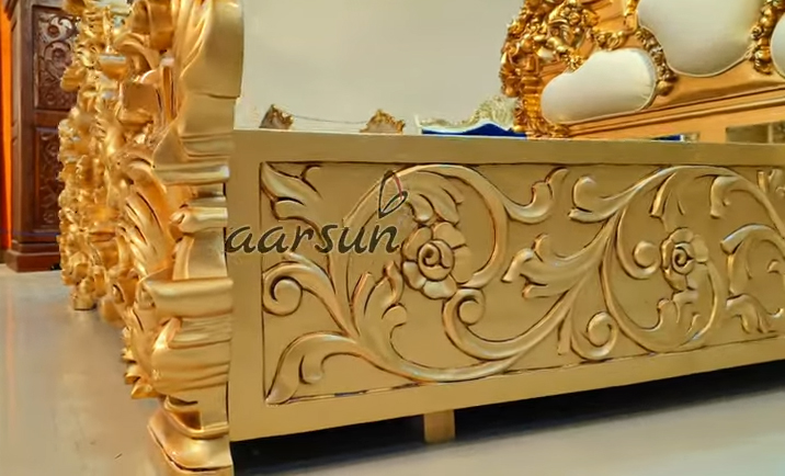 Carved King Size Bed