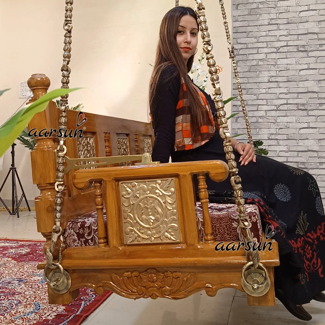 Reversible Swing Chair Online Wooden Jhula for Home - Image 5