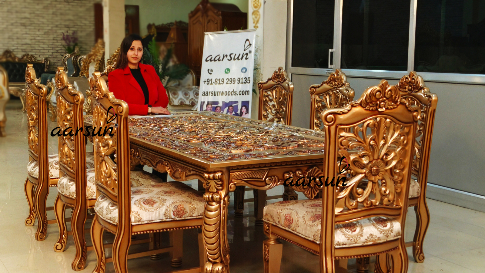 Gold Rush Dining Set in Teak
