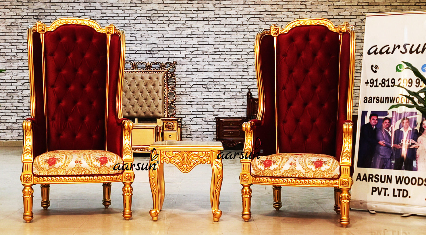 Wooden High Back Chairs