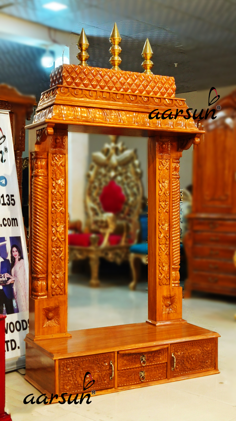 Wood Temple in Frame Design