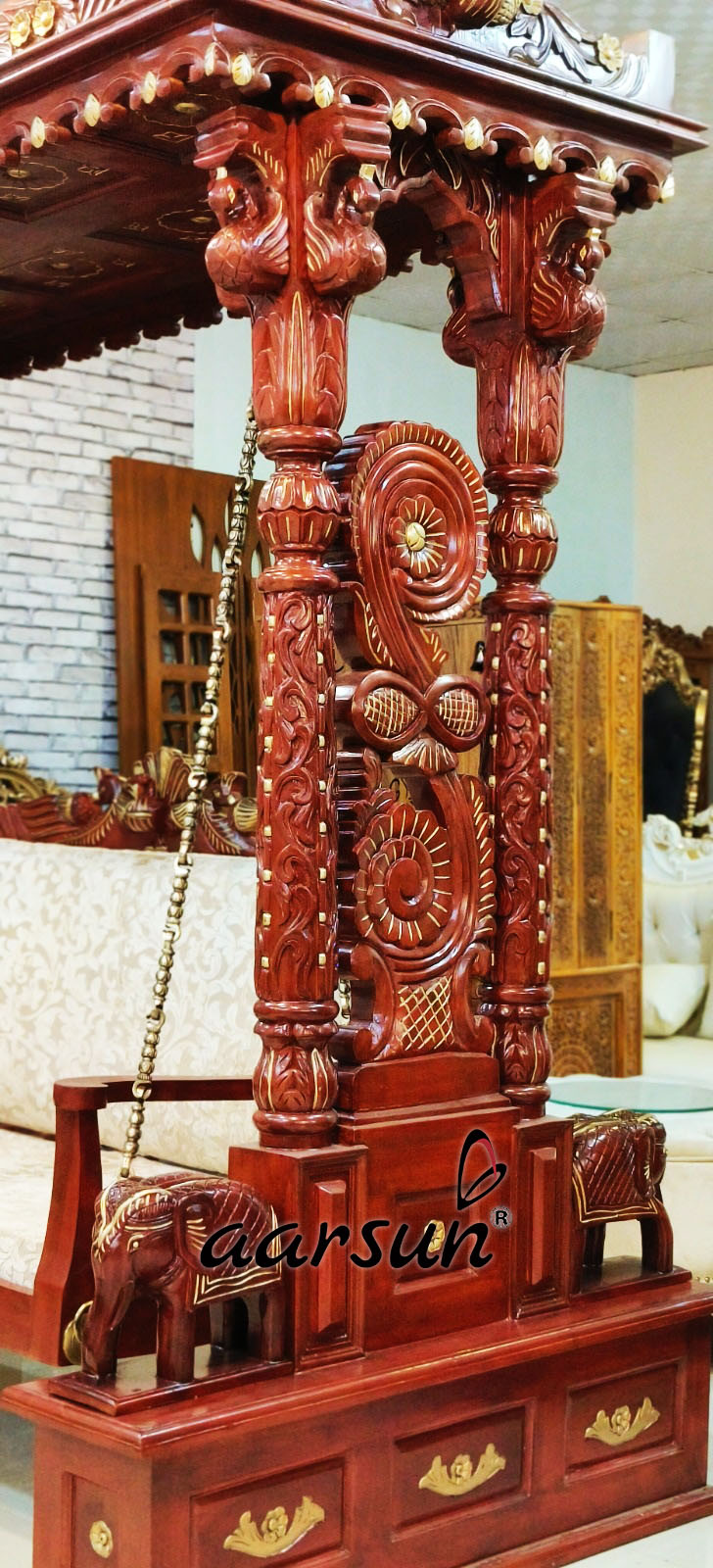 wooden swing pillars