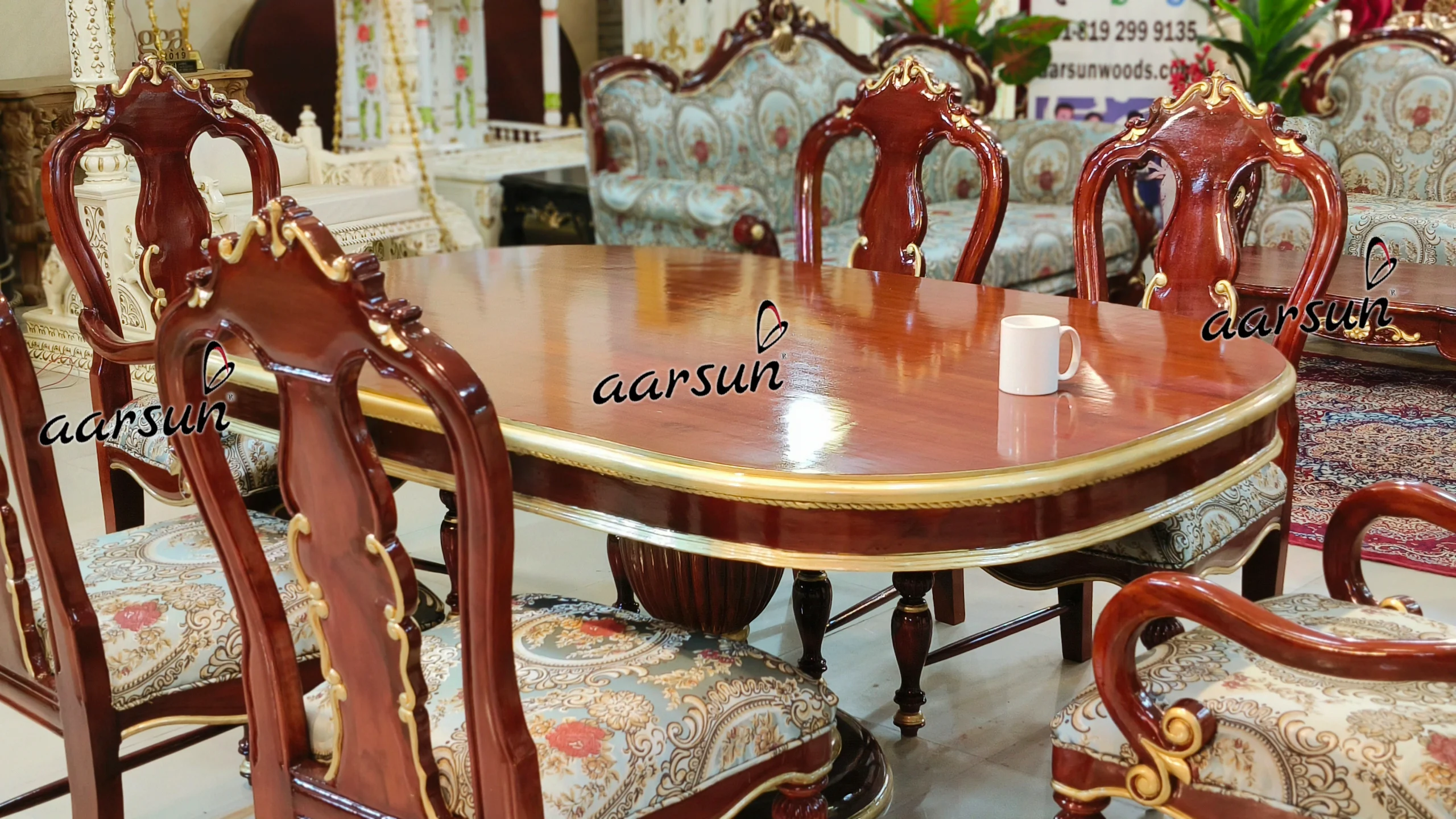 6 Seater Dining Set in Dual Shade Paint - Image 3