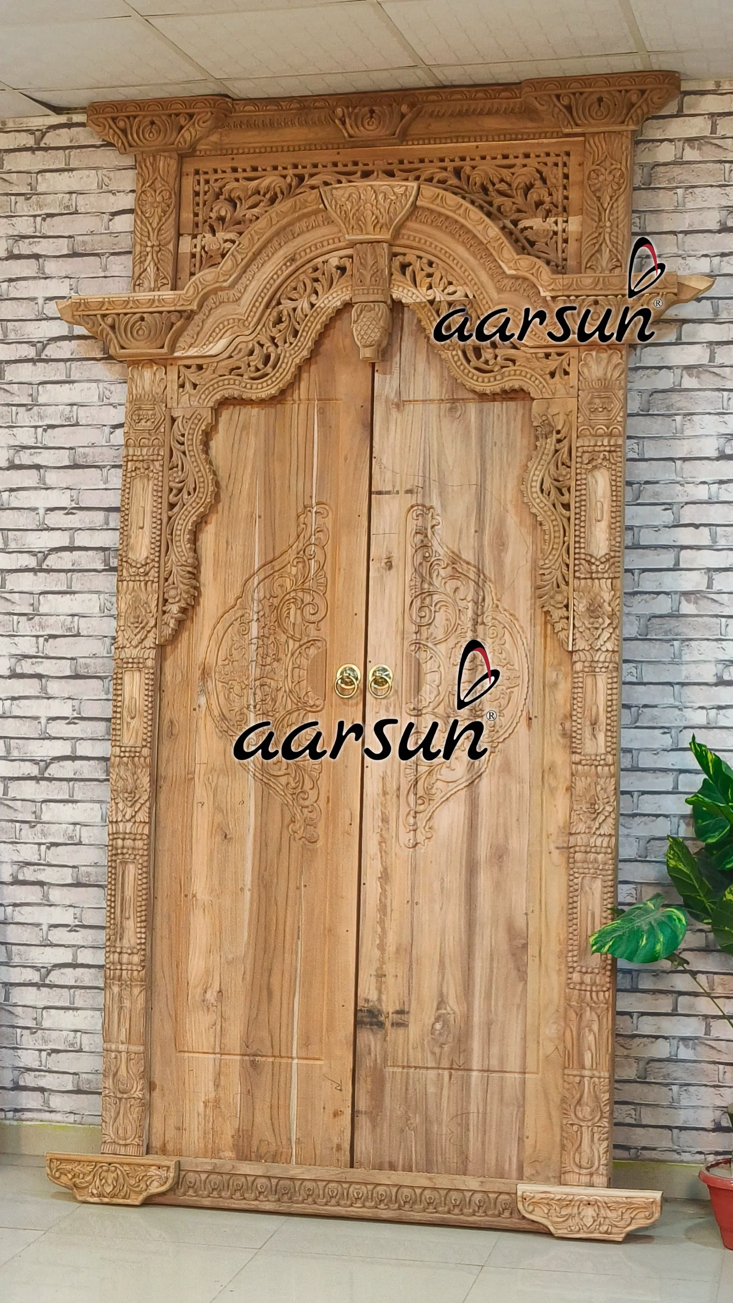 Wooden Door With Intricate Carving - Image 6