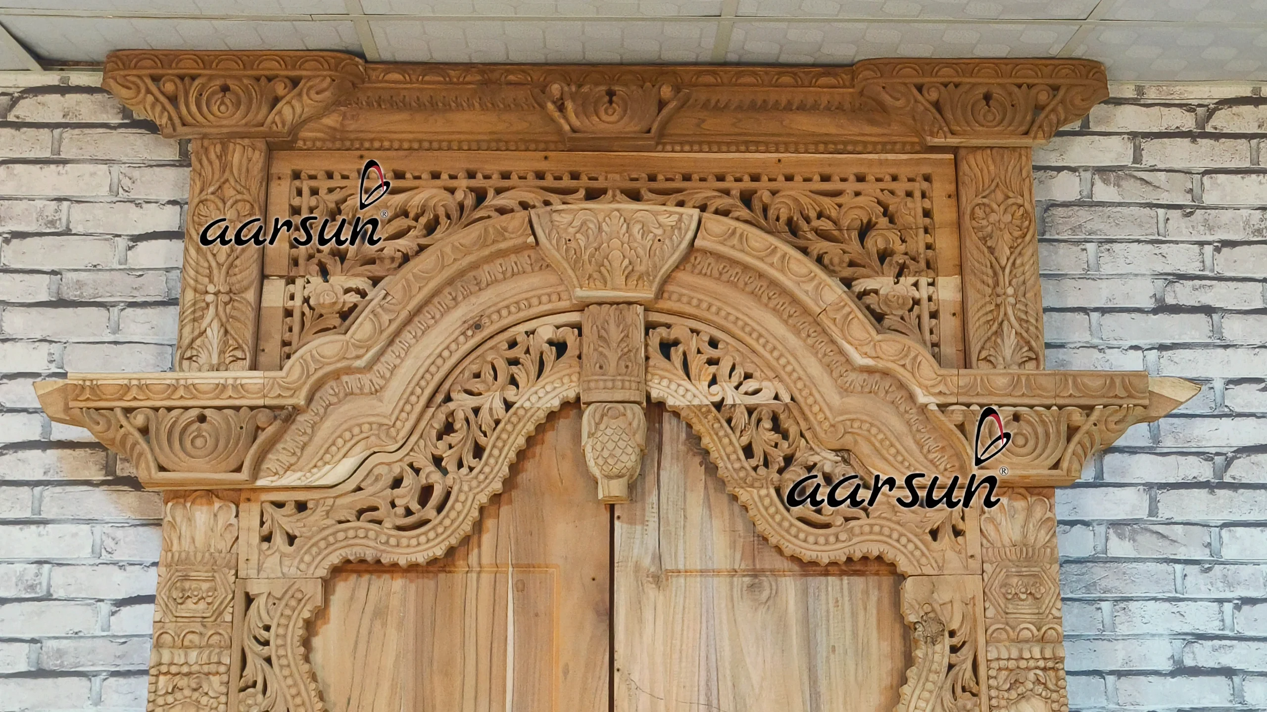 Wooden Door With Intricate Carving - Image 3