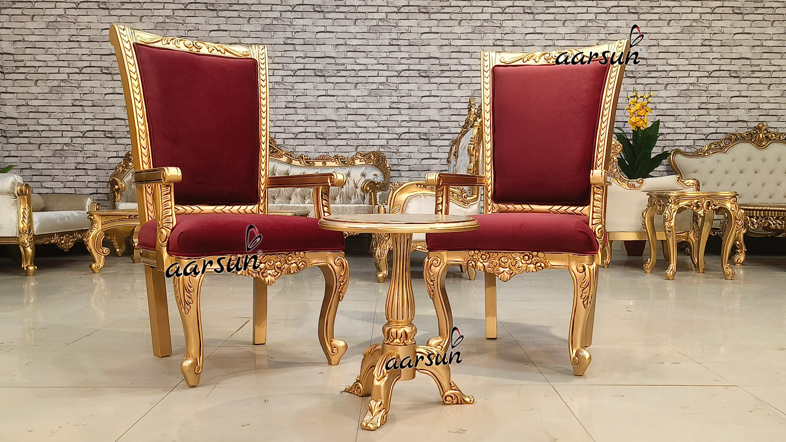 Premium Chair Set in Royal Red