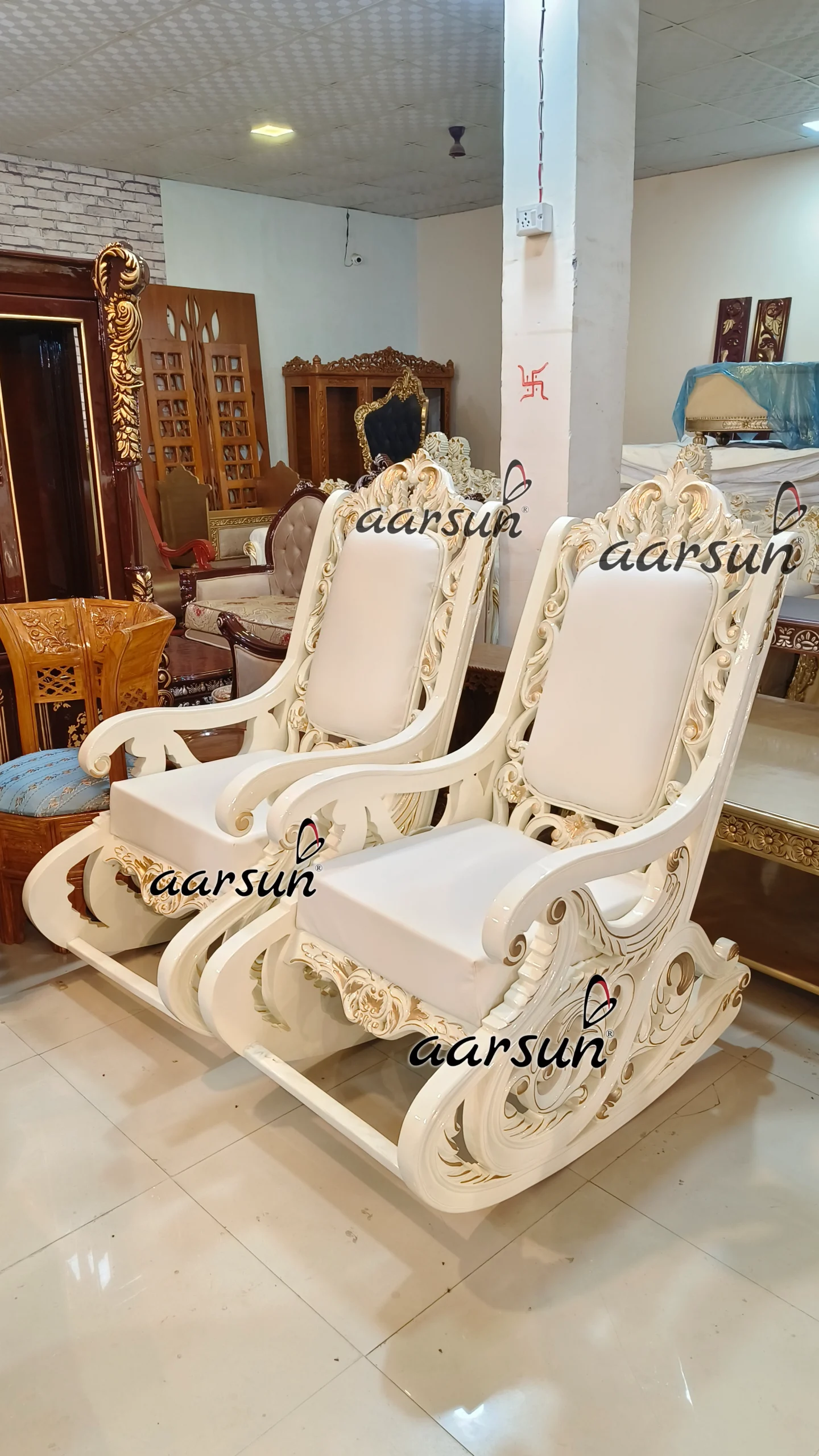 Rocking Chair in Teak Wood - Image 3