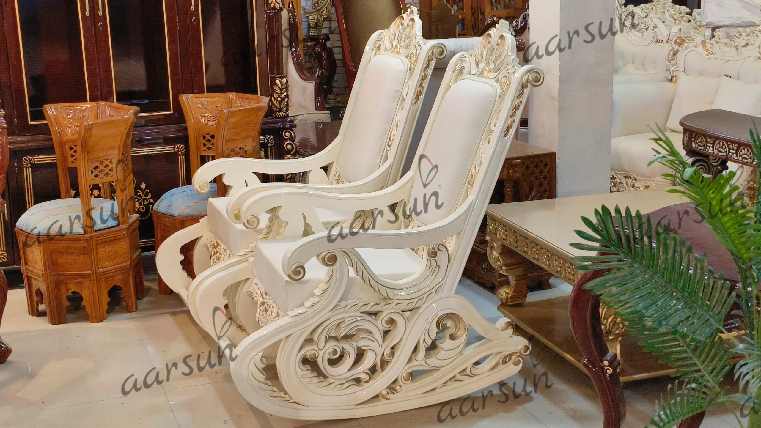 Rocking Chair in Teak Wood - Image 4