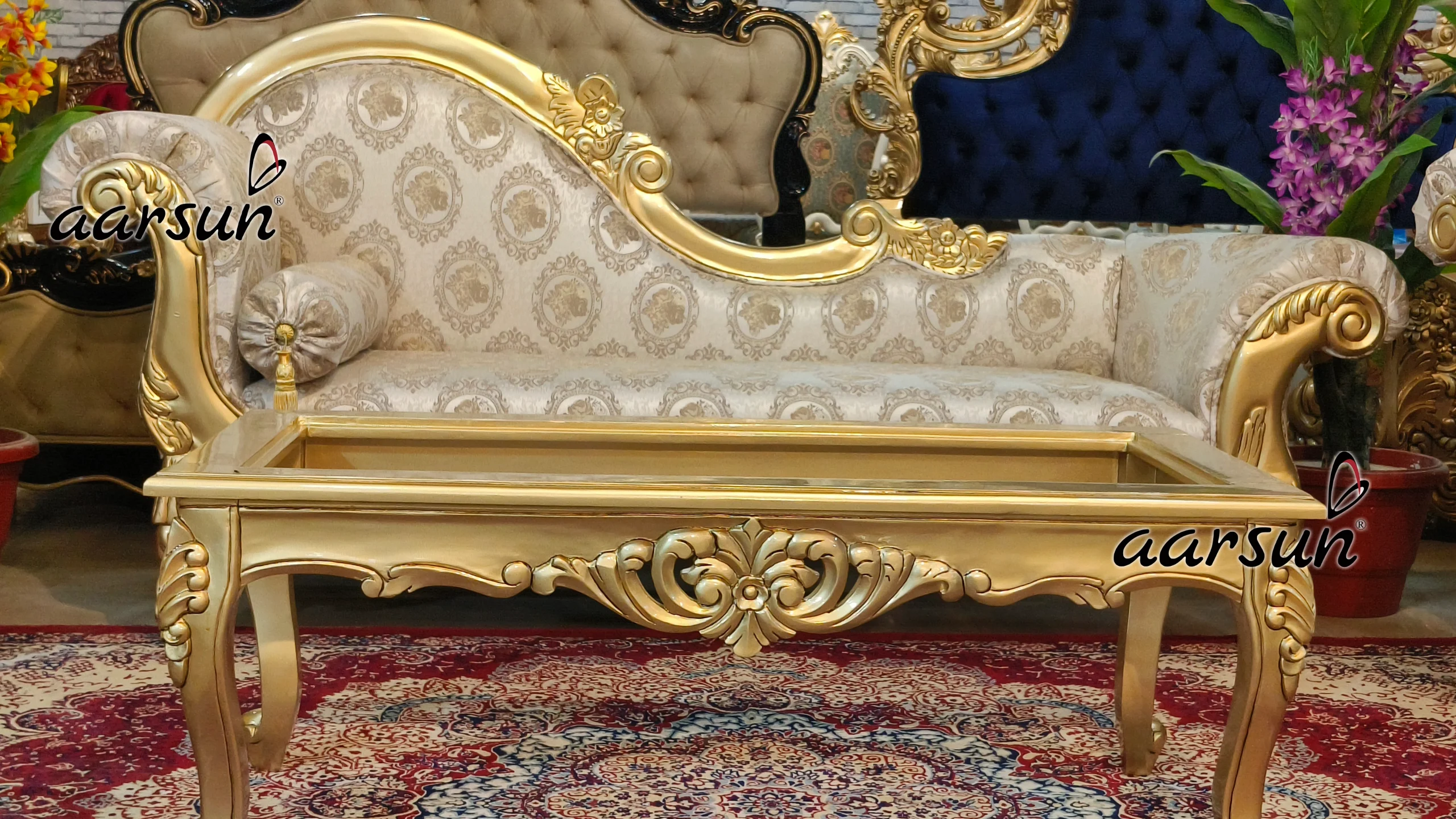 Classy Wooden Settee in Teak Wood - Image 5