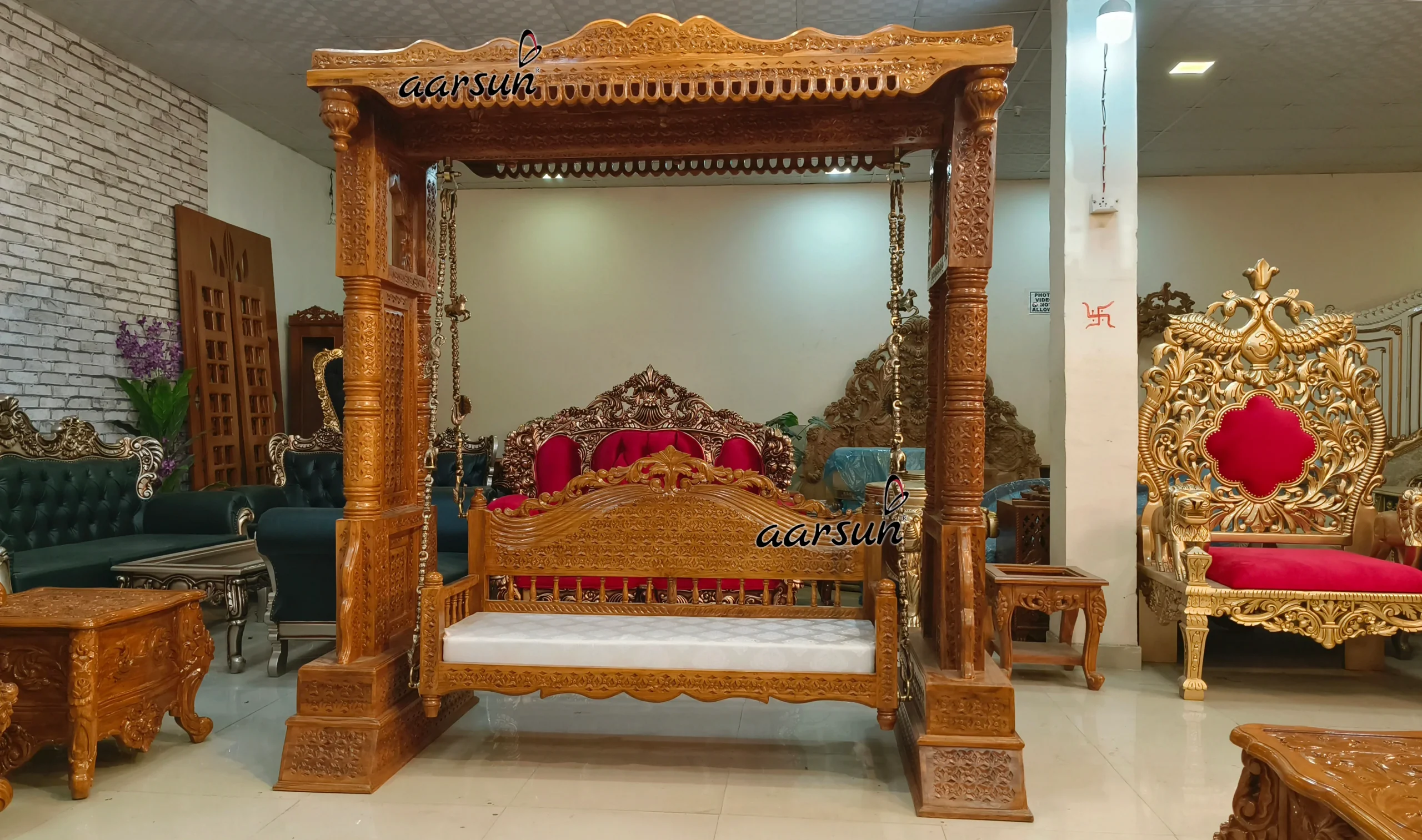 wooden swing design , latest swing design , wooden royal swing, royal wooden swing design, ceiling swing design, luxurious wooden swing , swing design, swing for home , latest royal swing design