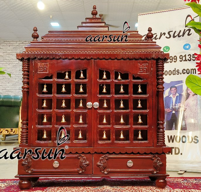 Latest Wooden Mandir design - Global delivery
