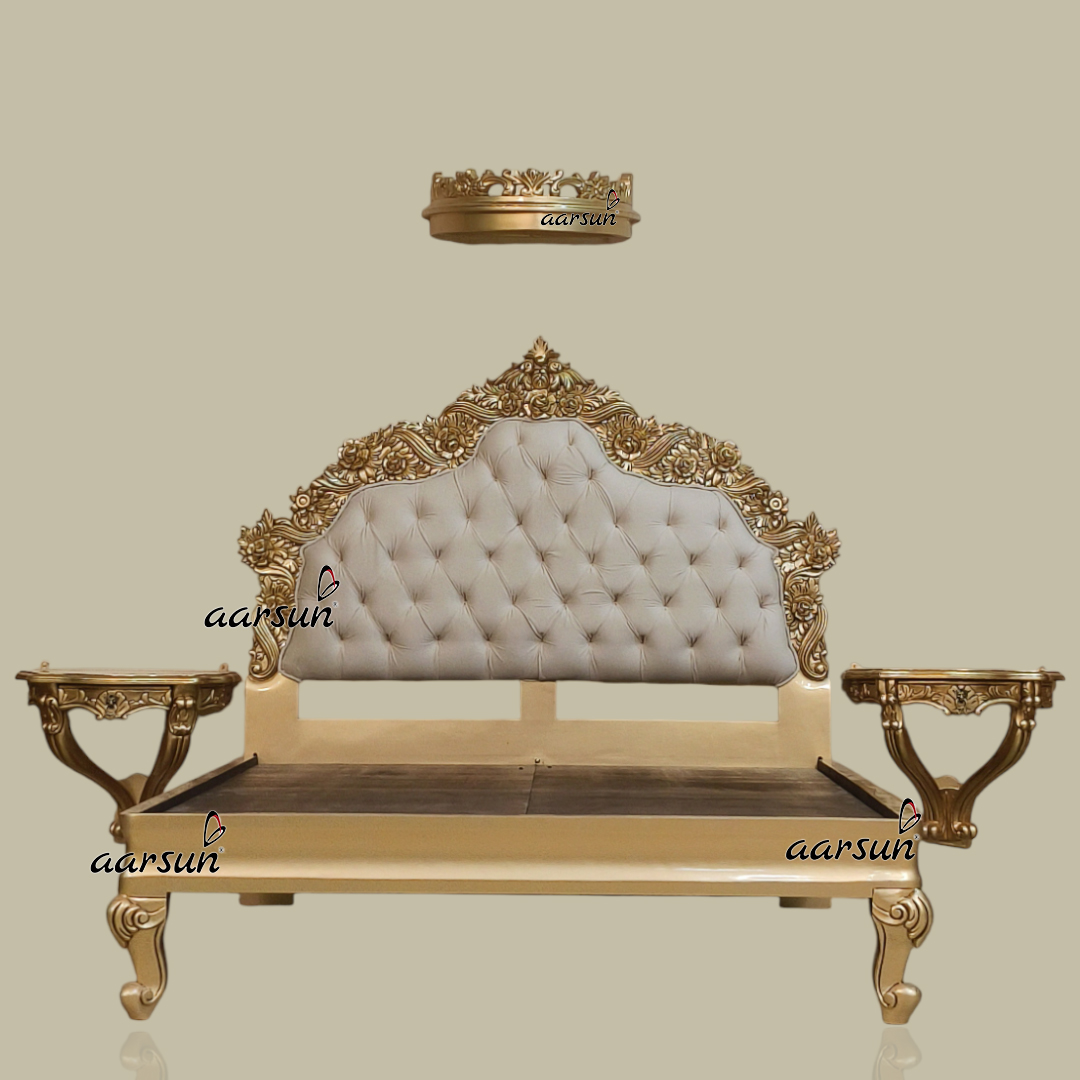 Royal Wooden Queen Size Platform Bed