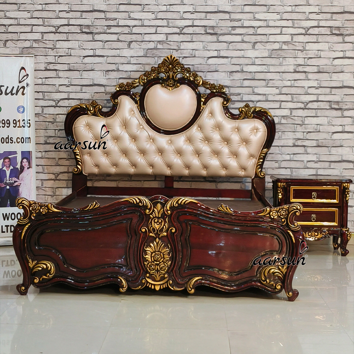 Queen size bed with dresser
