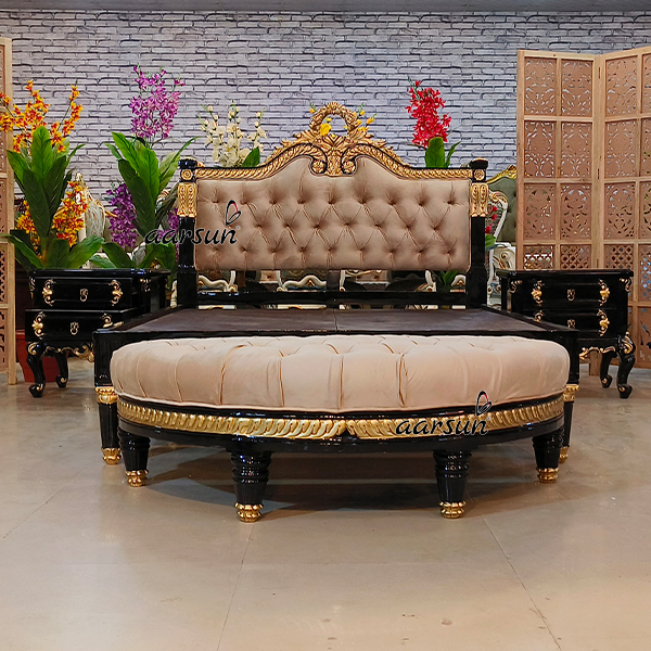 Modern Wooden Queen Size Platform Bed