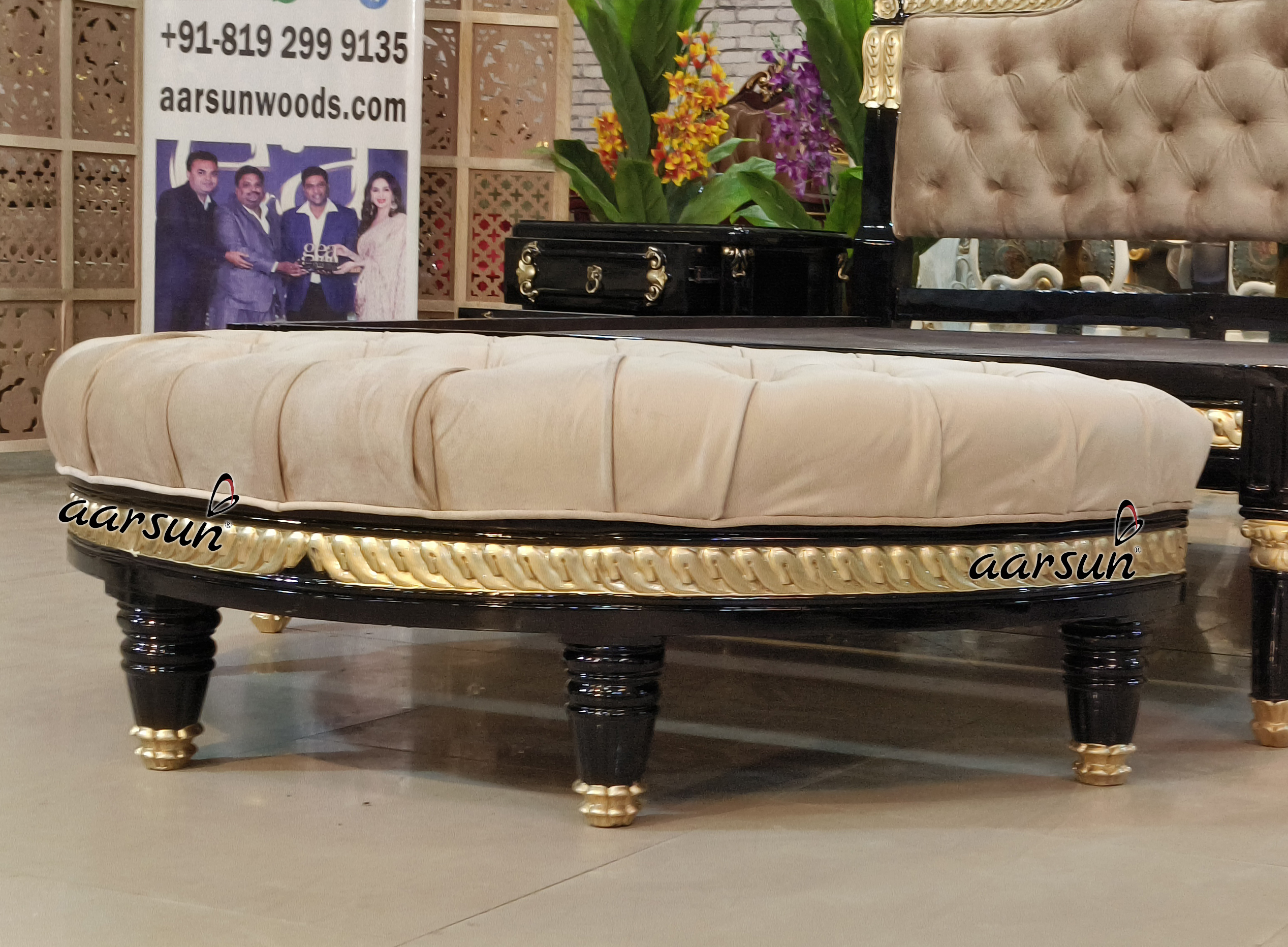 Modern Wooden Queen Size Platform Bed Mysore - Image 3