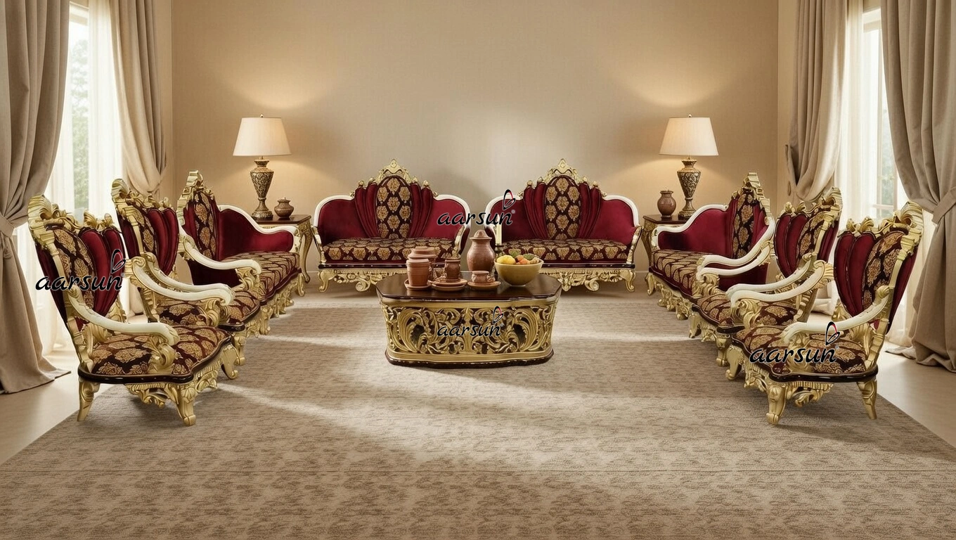 Designer Sofa Set With Stylish Chairs & Center Tables