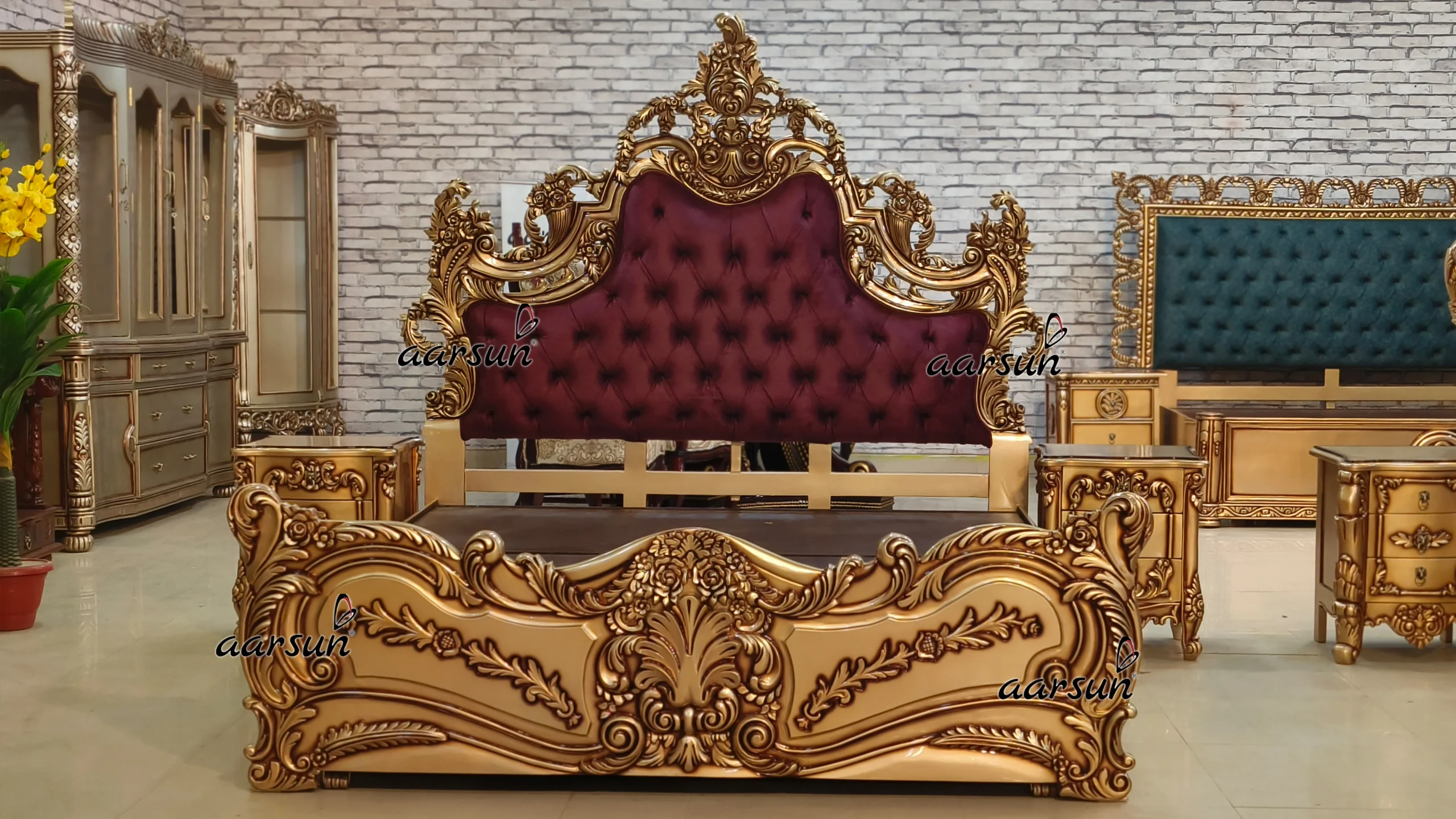 Modern Style bed design with 2 different storage