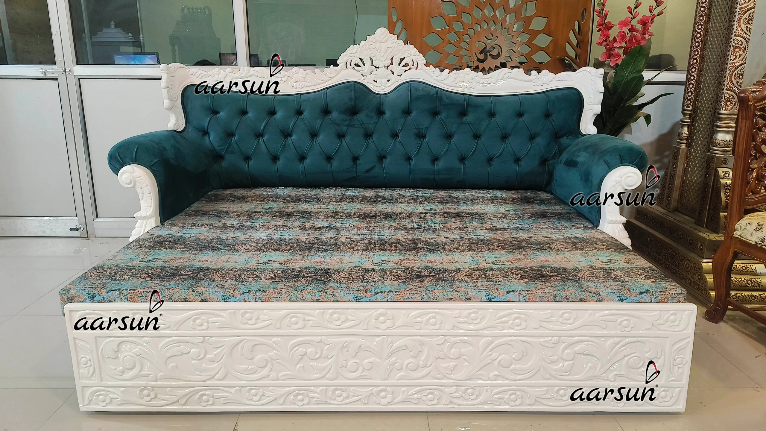 Hand Carved – Modular Sofa Cum Bed Design Mysuru - Image 2