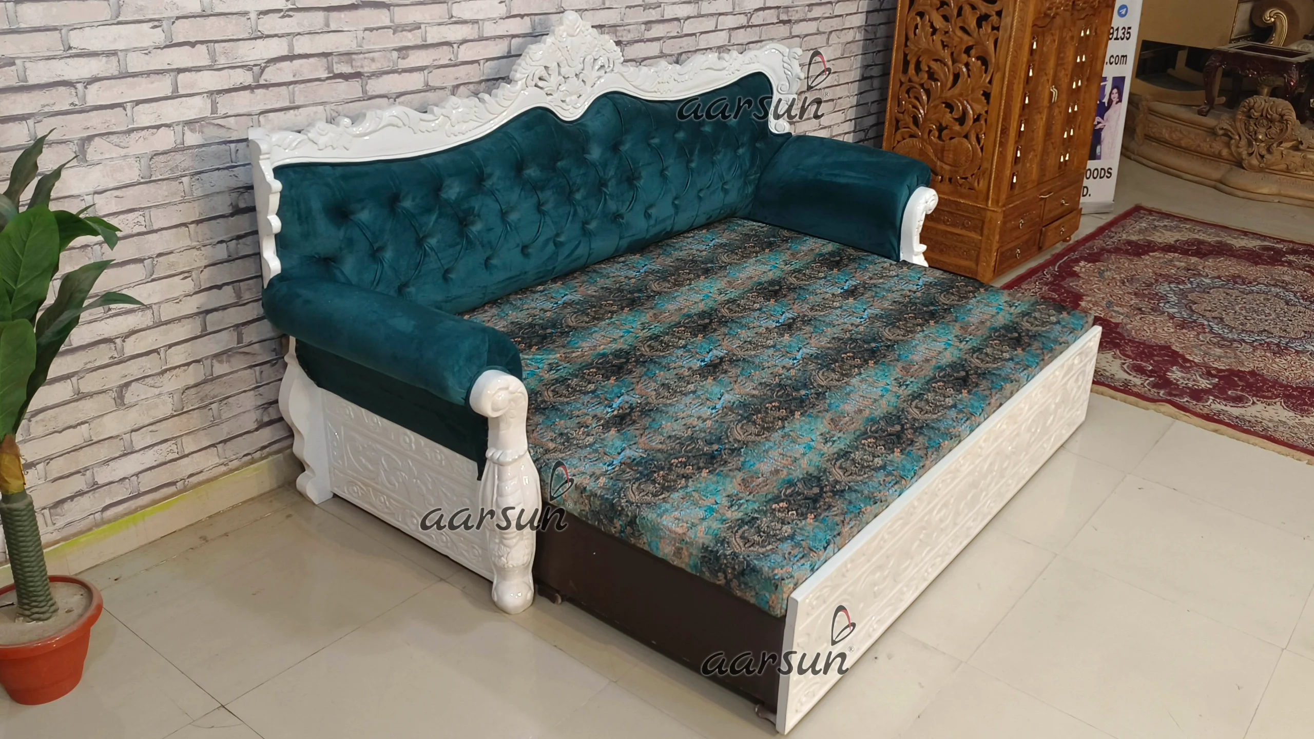 Hand Carved – Modular Sofa Cum Bed Design Mysuru - Image 4