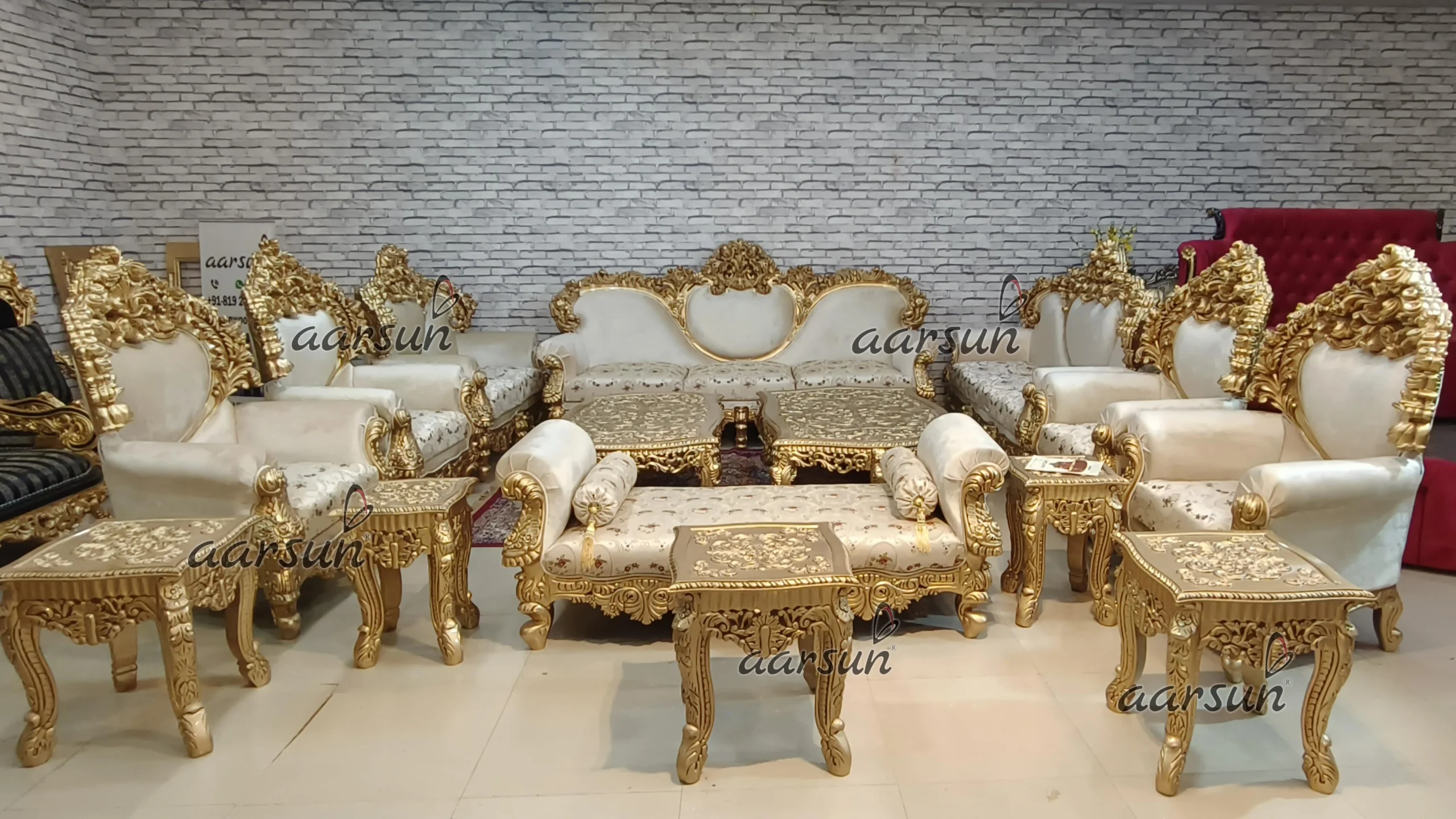 Heavy Full Hand-Crafted Sofa Set Design