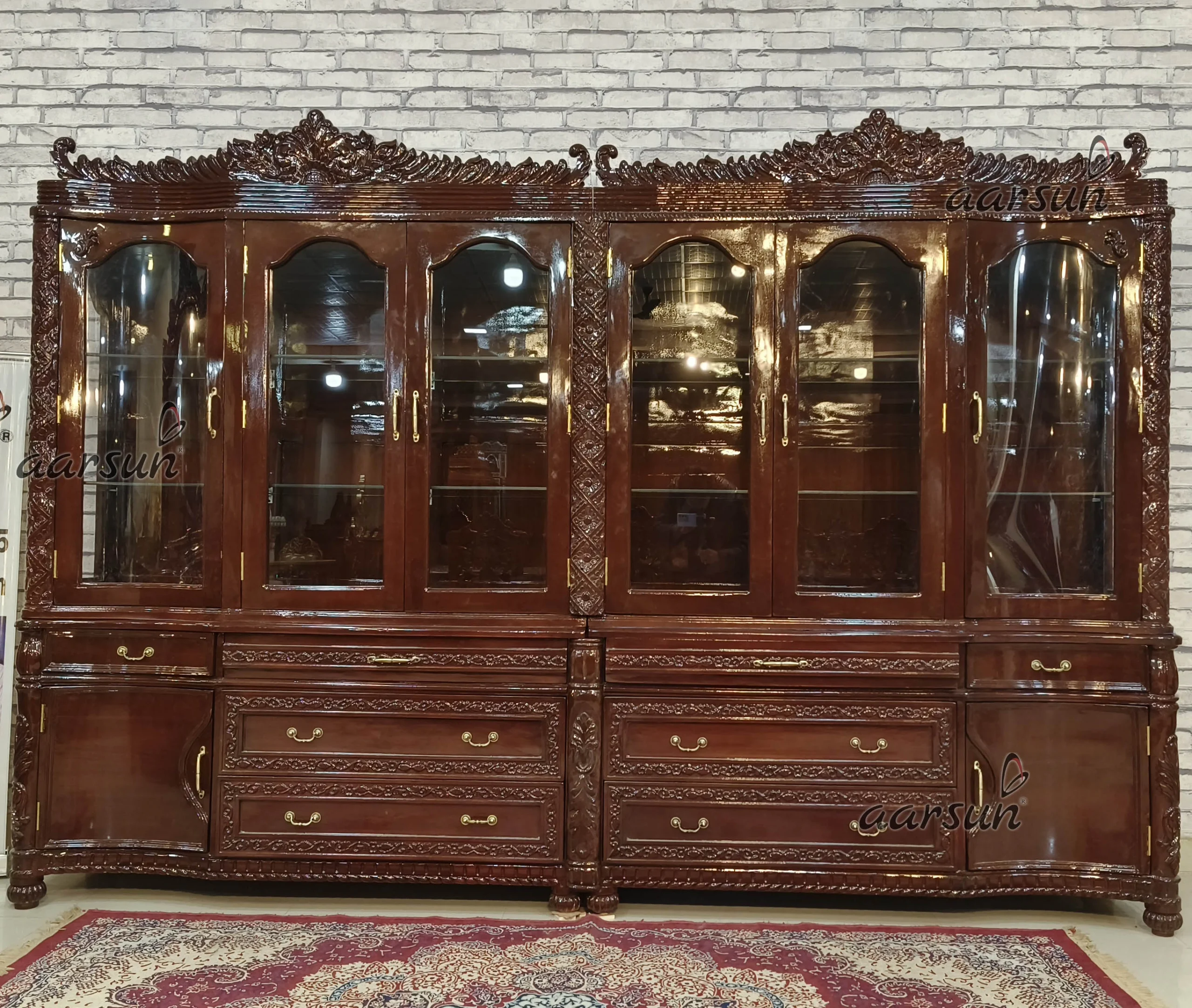 Large Display Crockery Unit -Made in 2 Parts - Image 2