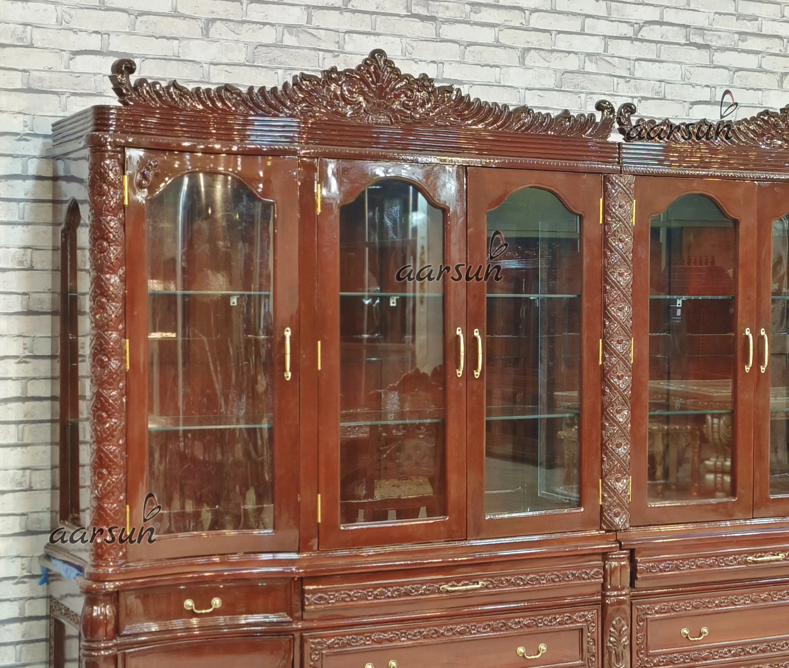 Large Display Crockery Unit -Made in 2 Parts - Image 3