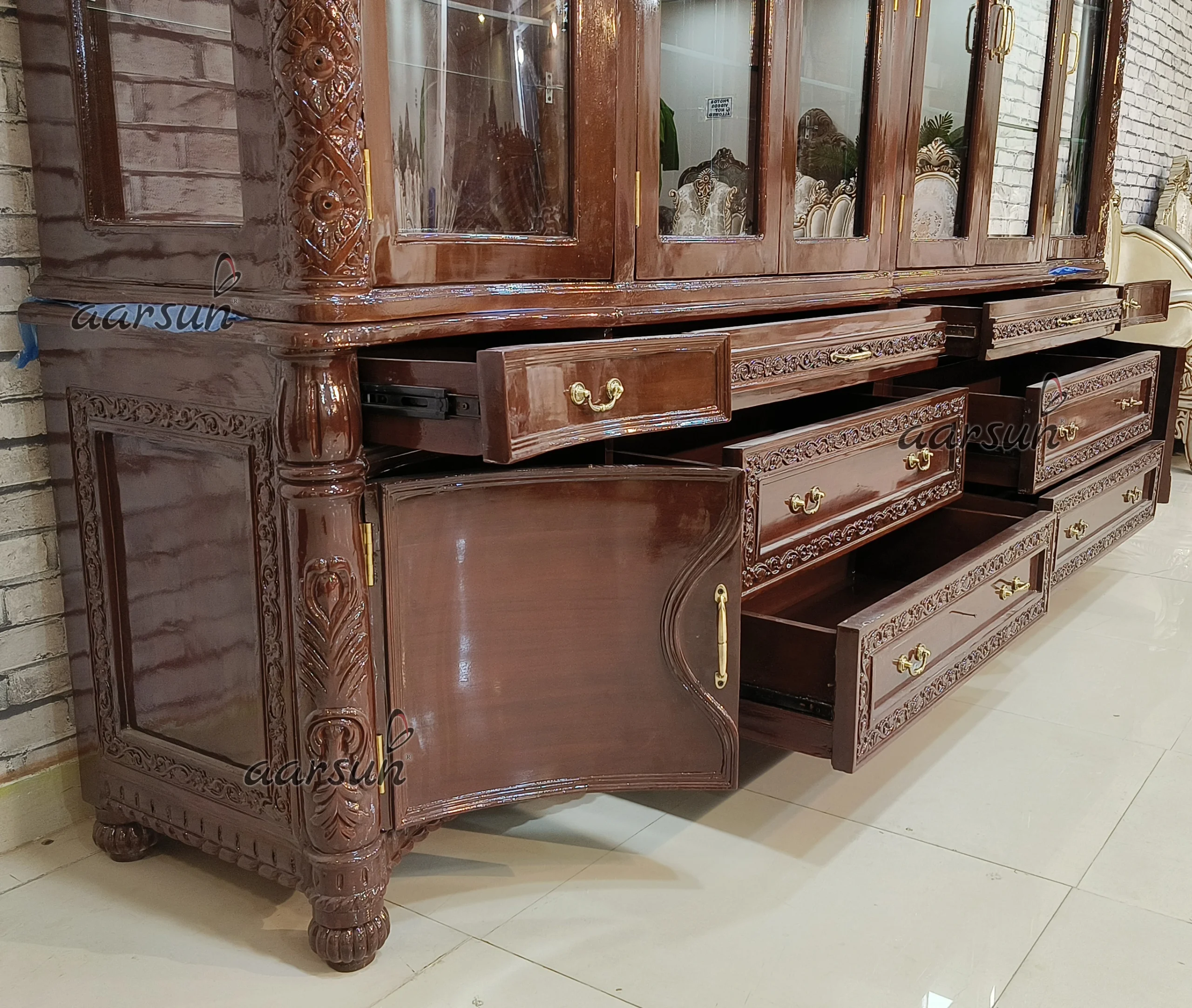 Large Display Crockery Unit -Made in 2 Parts - Image 4