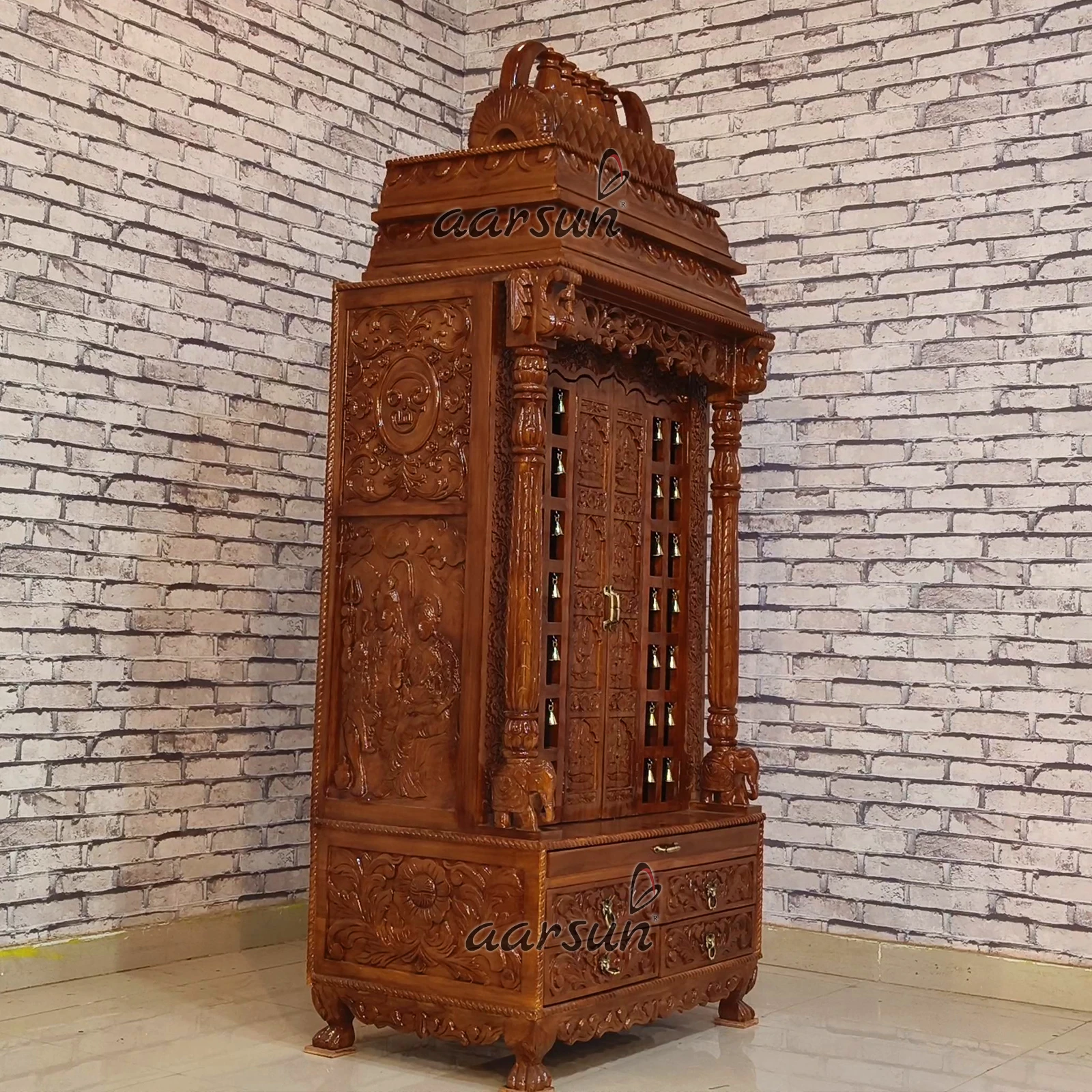 Ashtalakshmi wooden temple for your Puja Room - Image 5