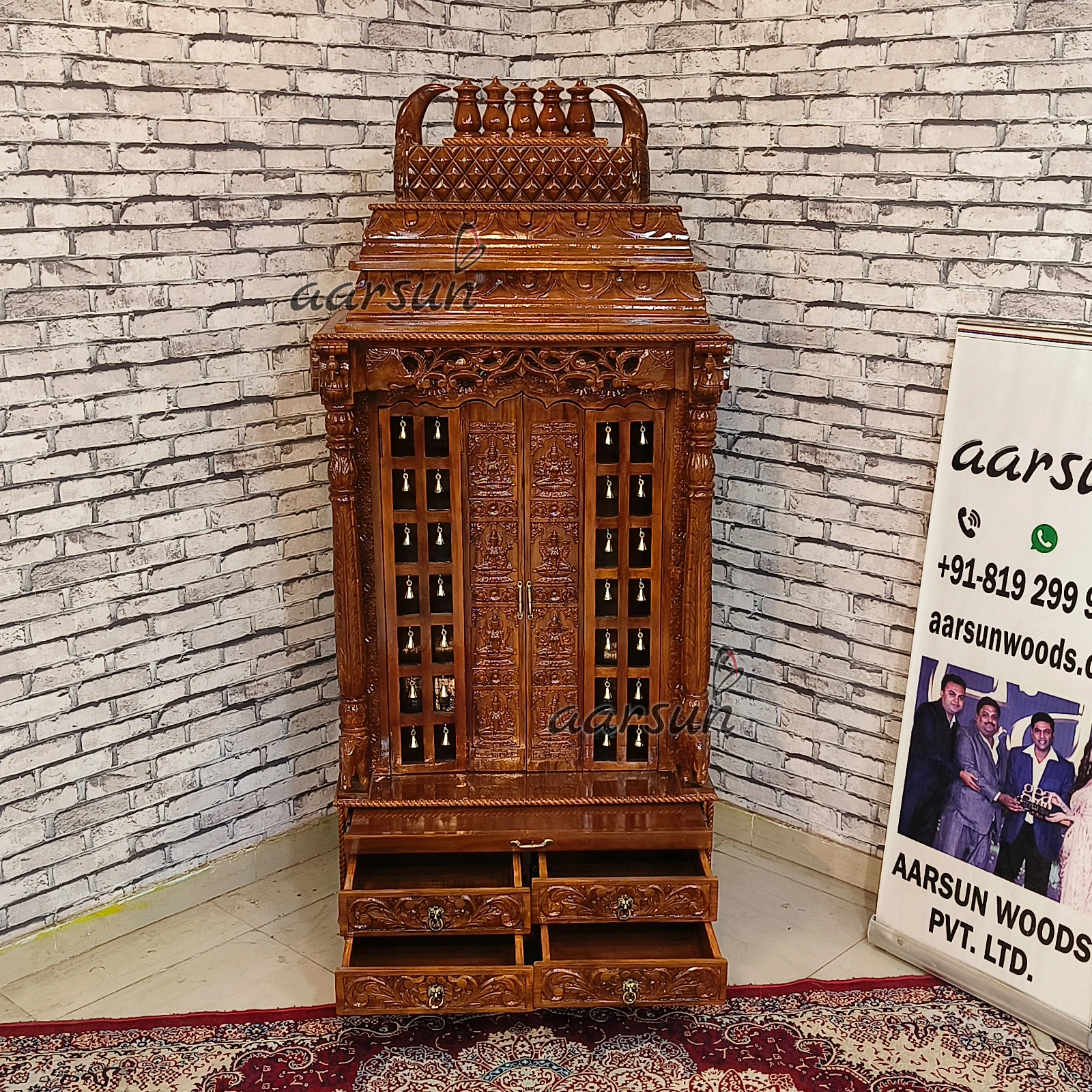 Ashtalakshmi wooden temple for your Puja Room - Image 6