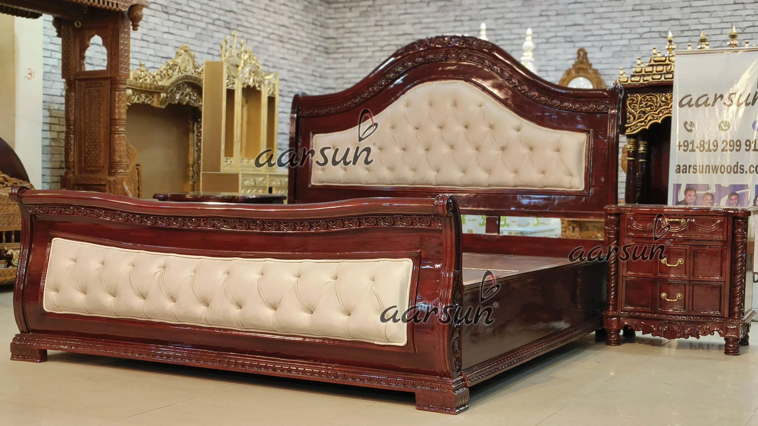 Vintage Style Wooden Bedroom Furniture Set - Image 2