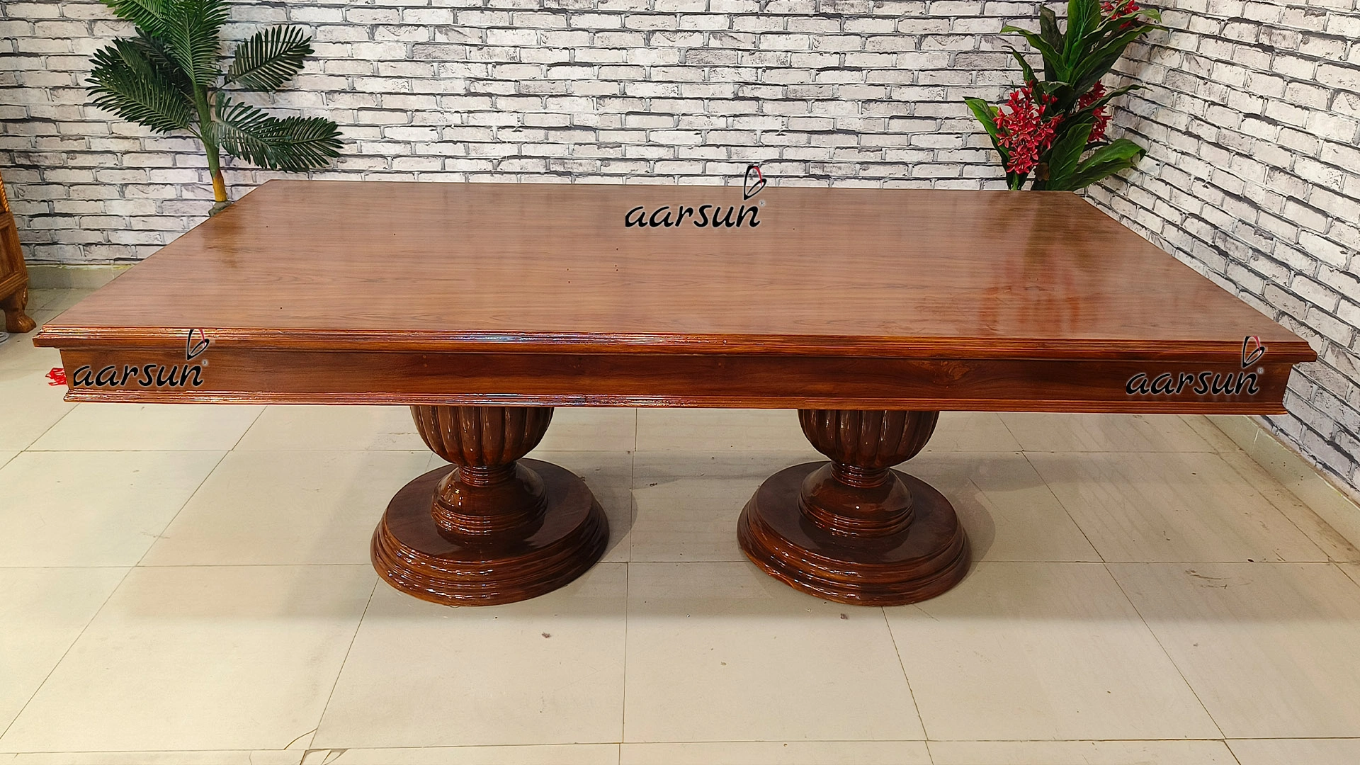 8-Seater Light Walnut Dining Set - Image 5